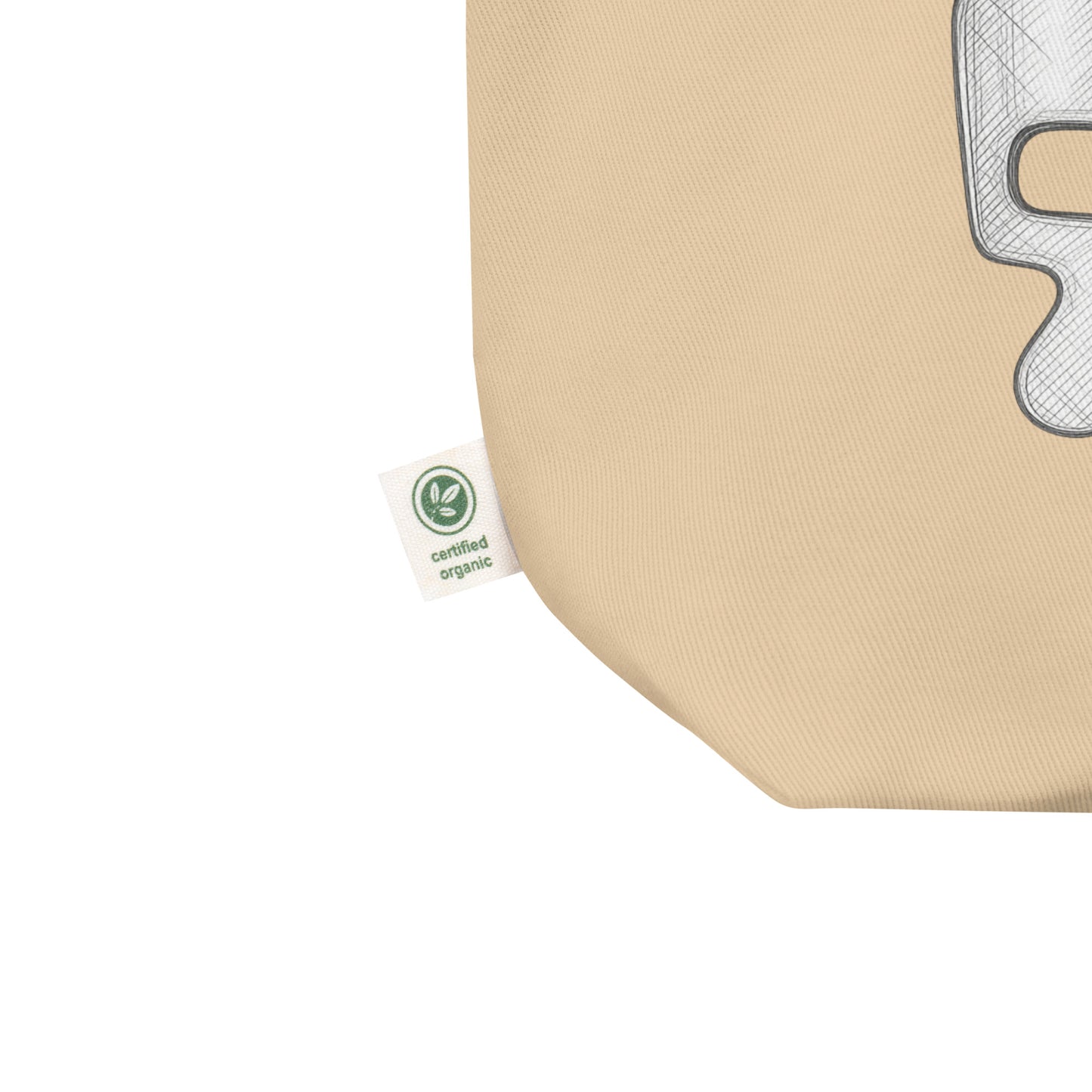Naturfarbener Bio-Stoffbeutel mit lustigem „Cactooth“-Motiv – ein Kaktus in Zahnform im Blumentopf mit pinkem Schriftzug, ideal für Zahnmedizin- und Pflanzenfans