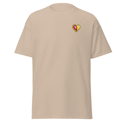 Minimalistisches Unisex-T-Shirt „Cordis Pop“ mit kleinem Herzmotiv Pop-up-Stil auf der Vorderseite – modernes Medizin- und Anatomy-Design für Alltag, Studium und Klinikstyle