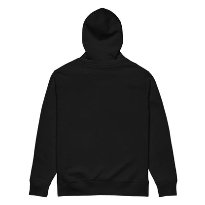 Unisex Bio-Kapuzenpullover mit kleinem gesticktem Retro-Röntgenmotiv im Pop-up-Stil auf der Brust – minimalistischer Hoodie für Zahnmedizin- und Dental-Aesthetic-Fans in Schwarz oder Weiß