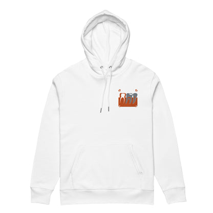Unisex Bio-Kapuzenpullover mit kleinem gesticktem Retro-Röntgenmotiv im Pop-up-Stil auf der Brust – minimalistischer Hoodie für Zahnmedizin- und Dental-Aesthetic-Fans in Schwarz oder Weiß