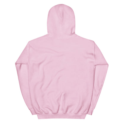 Unisex-Hoodie mit farbigem anatomischem Lungenmotiv und MeDenSci-Logo auf dem linken Ärmel