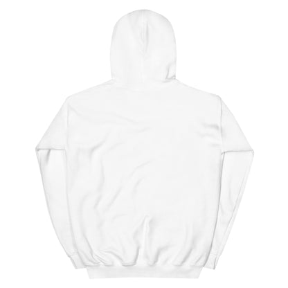 Unisex-Hoodie mit farbigem anatomischem Lungenmotiv und MeDenSci-Logo auf dem linken Ärmel