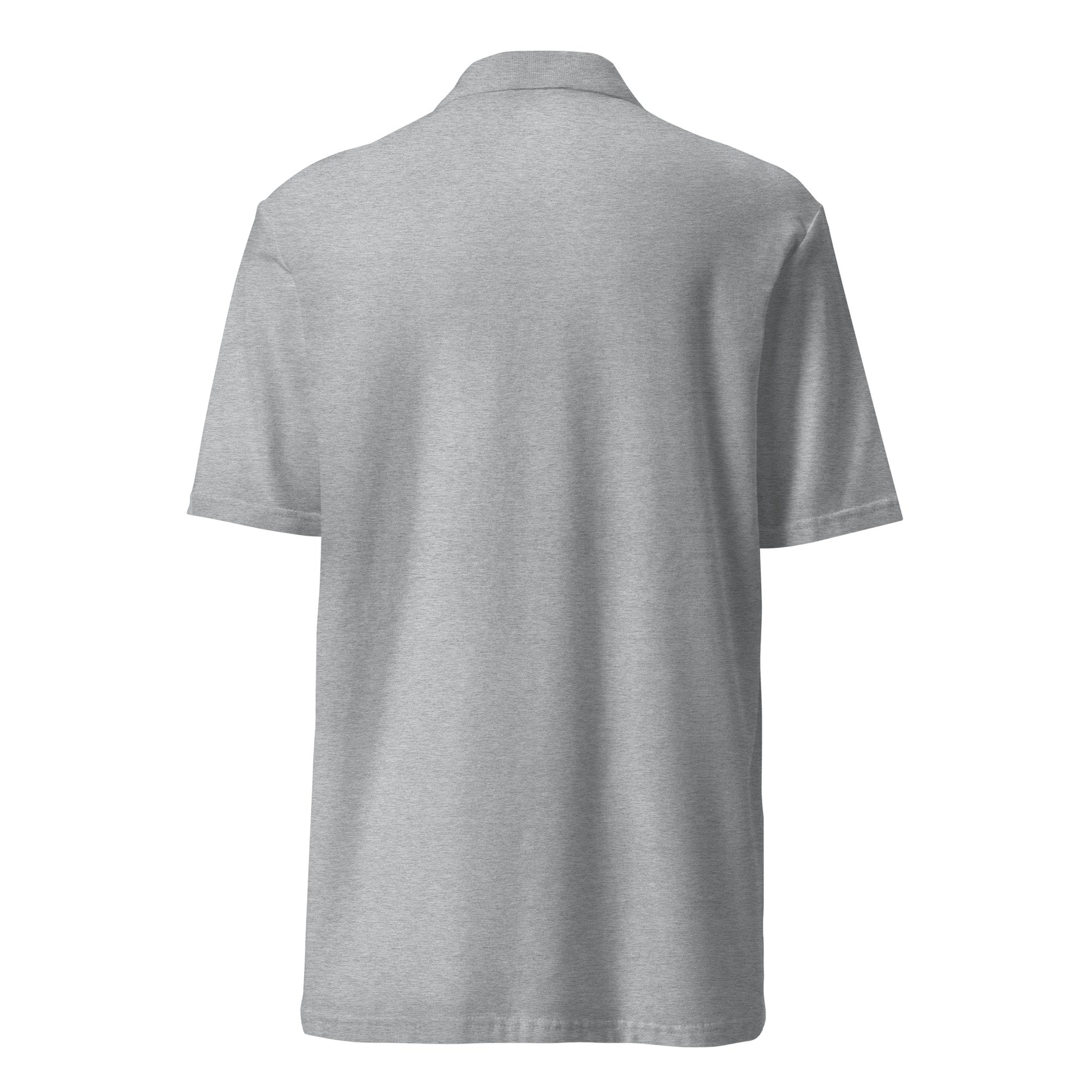 Unisex Piqué-Poloshirt mit kleinem gesticktem Retro-Röntgenmotiv im Pop-up-Stil auf der Brust – minimalistisches Dental-Workwear-Polo für Zahnmedizin- und Streetwear-Fans in Schwarz, Sportgrau, Navy oder Weiß