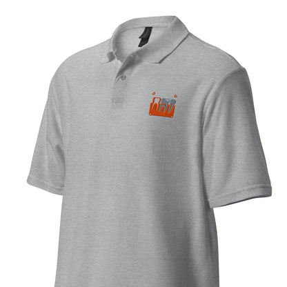 Unisex Piqué-Poloshirt mit kleinem gesticktem Retro-Röntgenmotiv im Pop-up-Stil auf der Brust – minimalistisches Dental-Workwear-Polo für Zahnmedizin- und Streetwear-Fans in Schwarz, Sportgrau, Navy oder Weiß