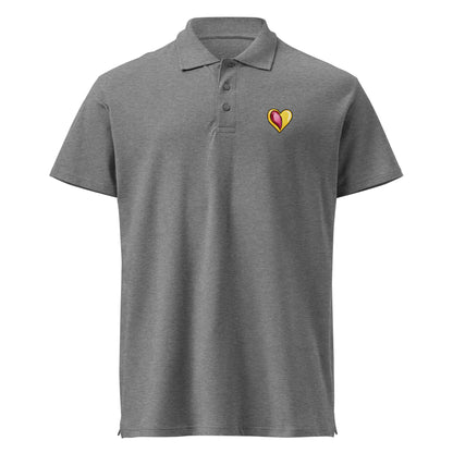 Premium-Piqué-Poloshirt mit Herzmotiv im Cordis-Pop-Design