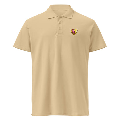 Premium-Piqué-Poloshirt mit Herzmotiv im Cordis-Pop-Design