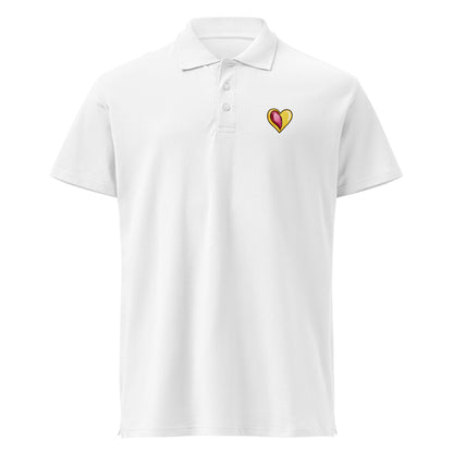 Premium-Piqué-Poloshirt mit Herzmotiv im Cordis-Pop-Design